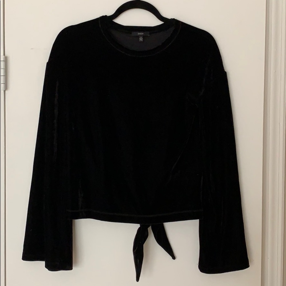 Black Velvet long sleeve top